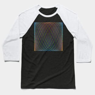 Rainbow Netting Multicolored Abstract Baseball T-Shirt